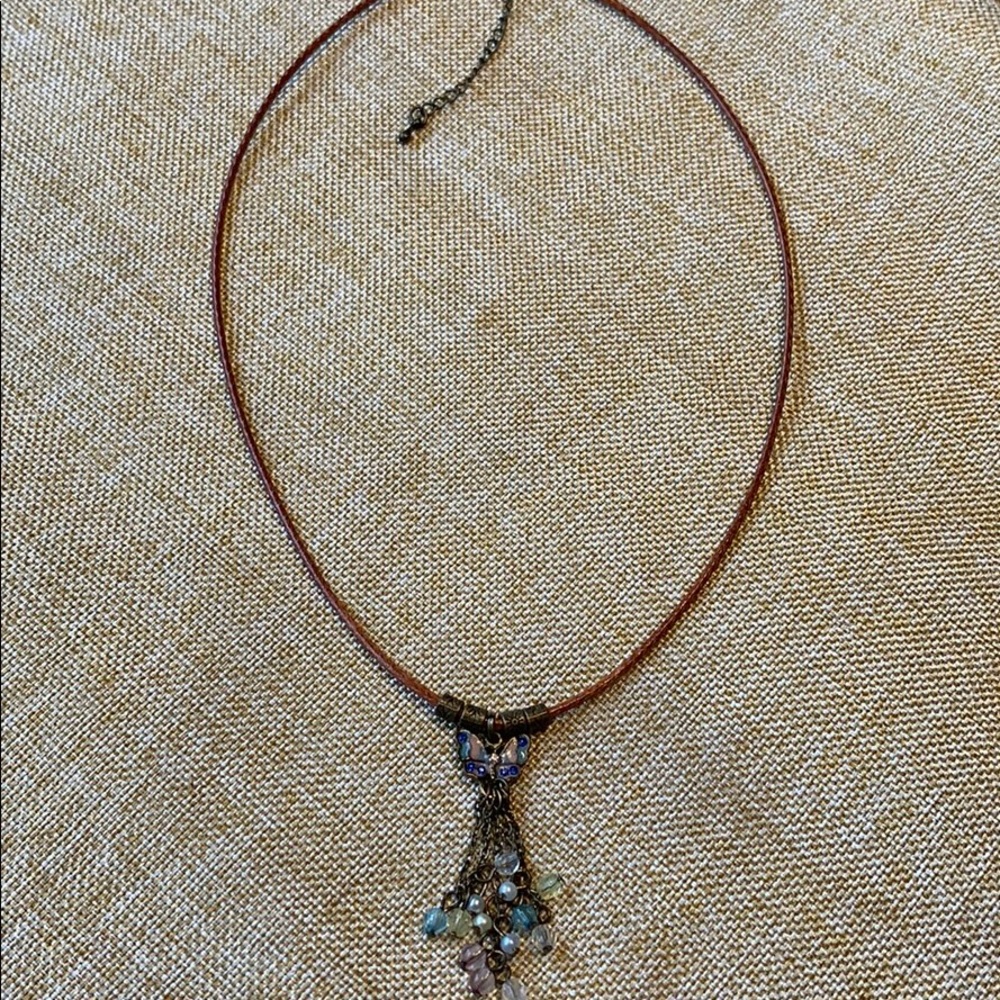 Handcrafted butterfly necklace - Picture 2 of 4